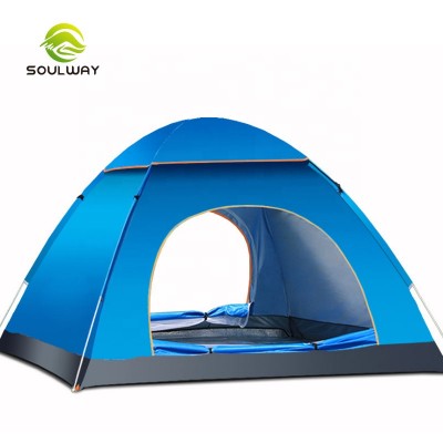 Wholesales  Single Layer 3-4 people tent customized logo printed Waterproof UV  pop up tent