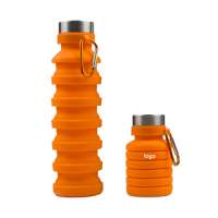 Customized Logo  BPA Free Smart Cold Bike Drinking Plastic Silicone Foldable Sports Collapsible Water Bottle