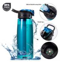 Soft touch sports personal portable filtered water purifier bottle with filter