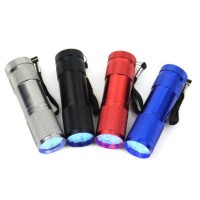 Mini Amber Detector 9Led AAA Battery UV Blacklight Flashlight 395nm pet Urine Detector UV 9 led flashlight