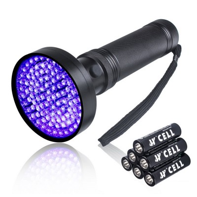 100 LED UV Blacklight Flashlight 395Nm UV Torch Pet Urine Detector for Dog/Cat,Hunting Scorpions,Search for Bed Bugs